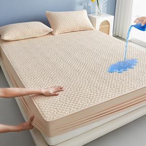 Protège-matelas matelassé en microfibre imperméable 300 fils, respirant, lavable en machine, toutes saisons, pour adultes - Product Image 4