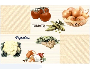 Colección de azulejos de cerámica de lujo de 300x450 MM Aspecto de mármol de alto contraste con veteado de alto contraste Excelente acabado - Product Image 1