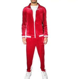 Sudadera con capucha unisex Zipper Red Colección Invierno 2026, talla grande, ligera, conjunto deportivo de dos piezas para hombre, informal, 100% algodón. - Product Image 1