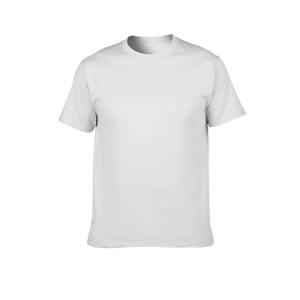 T-shirt blanc à col rond pour homme, mélange de coton, manches courtes, décontracté, basique, séchage rapide, personnalisable - Product Image 1