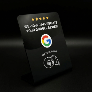 Premium Acrylic NFC RFID Membership Card Review Stand Tabletop Display Holder for Tap to Review Business Marketing Sign - Product Image 4