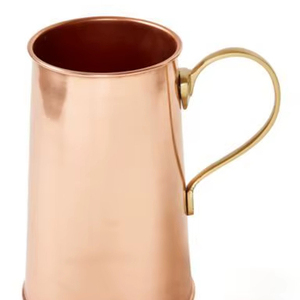 Copper jug set for modern kitchen hydration design metal set with <b>glasses</b> durable reusable kitchen drinkware - Product Image 1