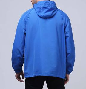 Chaqueta cortavientos de nailon personalizada con logotipo, extragrande, para entrenamiento y jogging, para hombre - Product Image 6