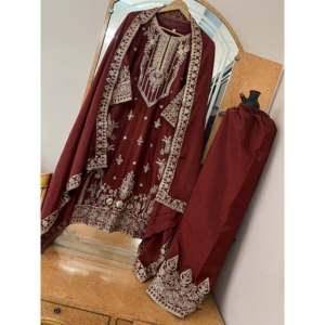 Conjunto de traje de fiesta para mujer de diseñador Top-Bottom and Dupatta - Product Image 3