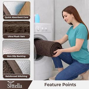 พรมเช็ดเท้าห้องน้ำลายพิมพ์มินิมอลทันสมัย ดูดซับน้ำได้ดี ผลิตจากดินไดอะตอม ปลอดสารพิษ กันลื่น คุณภาพสูง ขายดี ปรับแต่งได้ - Product Image 2