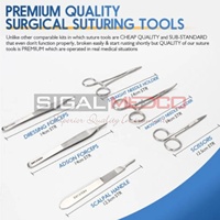 Kit Completo de Práctica de Sutura, 40 Piezas, Modelo de Esqueleto 410, Acero Inoxidable Japonés con Acabado Pulido, 100% de Alta Calidad Médica