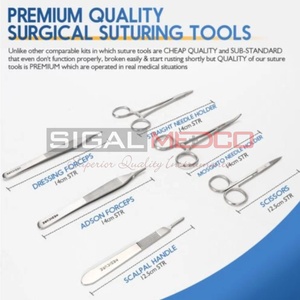 Kit complet de pratique de suture de 40 pièces avec coussinets prédécoupés pour la formation des étudiants en médecine et en médecine vétérinaire - Product Image 4
