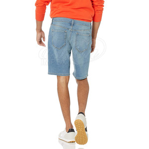 Shorts en jean décontractés pour hommes, coupe décontractée, fermeture éclair, taille mi-haute, 100% coton, légers, respirants, séchage rapide, confortables, style streetwear - Product Image 3