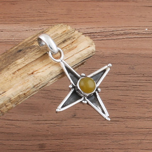 Colgante de Jade Amarillo Natural Vintage al por Mayor, Joyería de Plata de Ley 925 Chapada en Platino, Amuleto Unisex para Regalo de Aniversario - Product Image 3