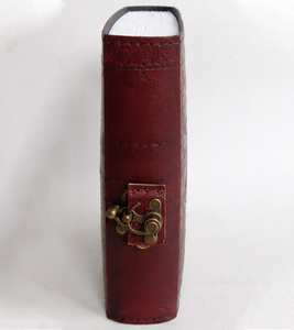 Vintage Handmade Leather Journal with Dragon Embossed Cover | Lock Diary Notebook | Antique Writing Sketchbook Gift - Product Image 5