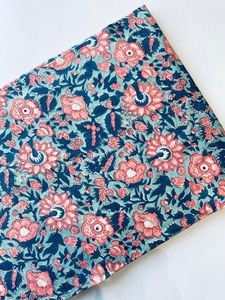 Tissus en coton imprimés au bloc, motifs floraux magnifiques, écologiques, respirants, pour rideaux, sacs et artisanat, couleurs pastel vives - Product Image 3