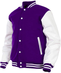 New Fashion Wear Men's Varsity men's <b>Jacket</b> Genuine <b>Leather</b> Sleeve and Wool Blend Letterman Boys College Varsity <b>Jackets</b> - Product Image 3