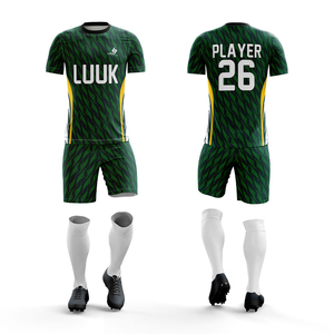 Ensemble maillot et short de football respirant à séchage rapide, manches courtes, imprimé par sublimation, kit d'entraînement personnalisé pour équipe - Product Image 6