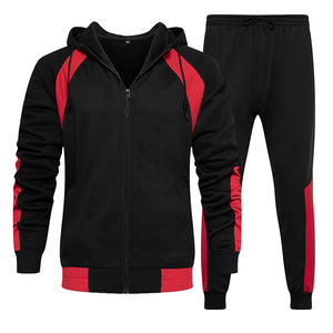 Chándal Informal con Capucha para Hombre, Corte Ajustado, Algodón y Poliéster Transpirable, Cierre de Cremallera, Diseño Sólido, para Correr, Entrenamiento y Uso Diario - Product Image 1