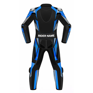 Traje de Motociclismo Personalizado para Hombre, de Cuero Vacuno/Canguro, Mono de Carreras, Traje de Motociclista de Una Pieza, con Protección OEM CE - Product Image 2