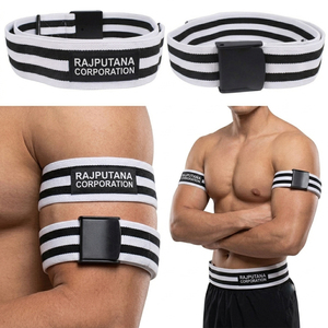 Blood Flow Restriction Bands (BFR) Elastic Buckle 60cm Polyester Fabric High Performance Durable for Arm Leg Glutes <b>Exercise</b> - Product Image 1