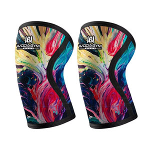 Manchon de compression longue durée OEM et ODM matériau néoprène flexible soutien du genou manchons de musculation impression - Product Image 1