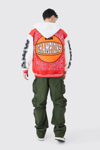 Customized College University <b>Wool</b> Sleeve <b>Quilted</b> Winter Streetwear Bomber Baseball Jacket with Front Logo for Men - Product Image 5