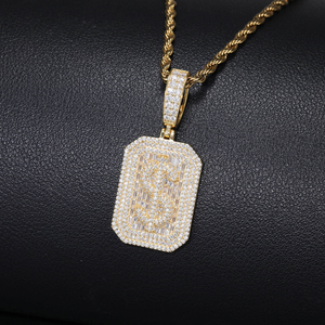 Moissanite <b>Dog</b> <b>Tag</b> Pendant With Chain Iced Out Luxury Hip Hop Mens Statement <b>Necklace</b> Bold Fashion Jewelry Gift - Product Image 4