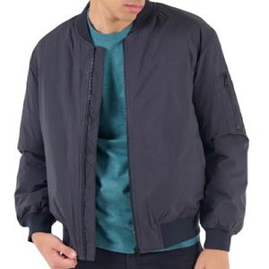 Chaqueta Bomber de Lona Azul Marino para Hombre, Talla Grande, Transpirable, Resistente al Viento, con Cuello de Punto Plano, Abrigo Casual de Invierno para Adolescentes, Cálido para Exteriores - Product Image 1
