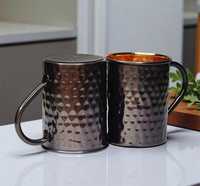 Mug à eau en cuivre pur noir |   Gobelet en cuivre ayurvédique pour boire de l'eau |   Gobelet en cuivre martelé fait main, cadeau