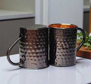 Taza de Agua de Cobre Puro Negra |   Taza de Cobre Ayurvédica para Beber Agua |   Vaso de Cobre Martillado Hecho a Mano para Regalo - Product Image 5
