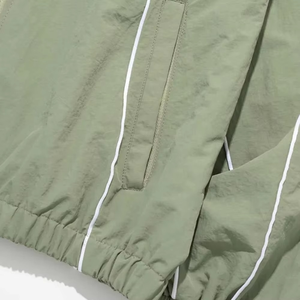 Service OEM ODM – Ensemble survêtement streetwear personnalisé coupe ample coupe-vent 2 pièces unisexe léger oversize uni respirant pour l'été - Product Image 5