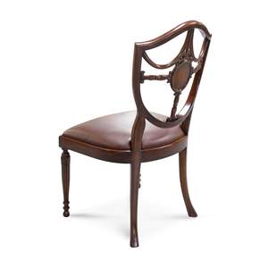 Silla de Comedor Clásica Francesa de Lujo con Respaldo Tallado, Estructura de Madera de Caoba Sólida, Asiento Tapizado para Hogar, Oficina, Hotel y Restaurante - Product Image 4