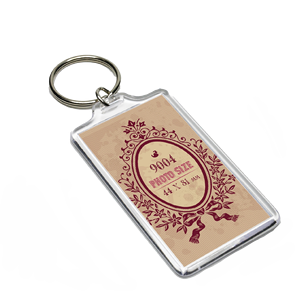 Llavero de acrílico transparente 9004 4,4 cm * 8,1 cm llavero de plástico con imagen para llaveros promocionales - Product Image 1