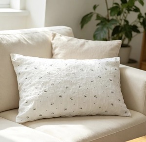 Taies d'oreiller carrées en lin uni tissé personnalisables, lavables pour la maison et l'hôtellerie - Product Image 2