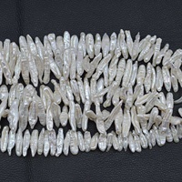 Perles de culture d'eau douce naturelles blanches de 16 mm, 18 mm, 20 mm, 22 mm, 24 mm, perles de pierre de Biwa baroques, perles en bâtonnets, chaînes de perles faites à la main, bijoux