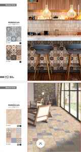Carreaux de céramique marocains 300x300mm, modernes, adhésifs, pour sols et murs intérieurs - Product Image 3