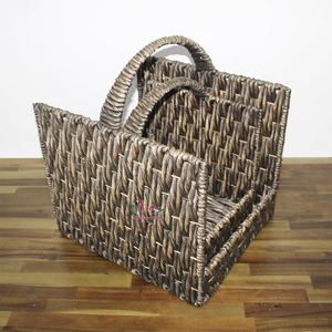 Eco-Friendly Handmade Seagrass <b>Wicker</b> Log <b>Storage</b> <b>Basket</b>, Natural Crafts For Kitchen & Living Room - Product Image 6