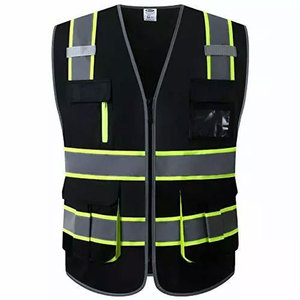Gilet de sécurité réfléchissant haute visibilité en forme de V pour la construction, l'assainissement et la circulation – Vêtement de travail de protection haute visibilité - Product Image 3