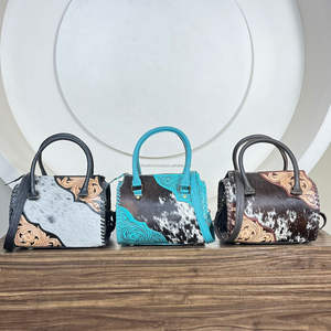 Última Novedad: Bolso de Cuero Genuino de Vaca Hecho a Mano, Estilo Western con Grabado Floral, Gran Capacidad, para Viajes y Fin de Semana, OEM - Product Image 5
