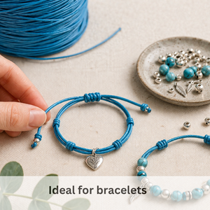 Premium Turquoise <b>Leather</b> Cord 1mm Thickness | Thin Round Genuine <b>Leather</b> String for Jewelry Making, Necklace & DIY Crafts - Product Image 2