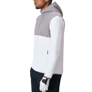 Sudadera OEM para hombre, 100% algodón, gruesa, personalizada, con cremallera de un cuarto, estampada, extragrande, con capucha térmica, unisex - Product Image 3