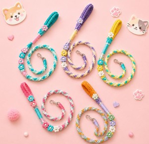 Premium Eco-Friendly Modern Heavy Duty <b>Dog</b> <b>Leash</b> with Animal Pattern and 100% Cotton Material - Product Image 1