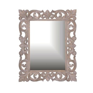 Cadre de miroir en bois décoratif, accent de style de vie conçu pour encourager l'agencement réfléchit et l'excellence décorative - Product Image 4