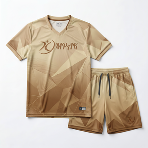 ชุดวอลเลย์บอลเสื้อและกางเกงขาสั้นสีเทาลายสัตว์แบบขายส่งสั่งทำได้ตามต้องการ พร้อมบริการ OEM ชุดทีมแห้งเร็ว ชุดกีฬาแบบซับลิเมชั่น - Product Image 1