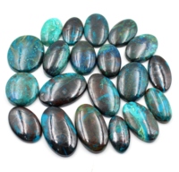 Cabochon de shattuckite naturelle, lot de pierres précieuses de forme ovale, pour la création de bijoux, pierre de shattuckite 100% naturelle de qualité supérieure