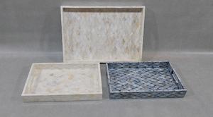 ชุดเครื่องเขินไข่มุก3ถาดวัสดุเป็นมิตรต่อสิ่งแวดล้อมทันสมัยจากเวียดนาม - Product Image 2