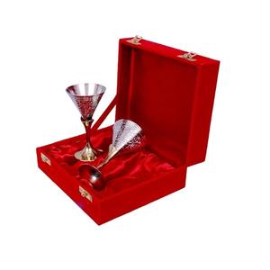 แก้วทองเหลืองแท้หนาพิเศษ ถ้วยทองเหลืองแท้คุณภาพสูง แก้วไวน์พรีเมียม แก้วน้ำทรงสูงสำหรับดื่มน้ำ ถ้วยรอยัลชาลิส - Product Image 6