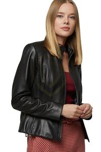 Veste en cuir pour femme, style streetwear, écologique, couleur personnalisée, design uni, veste en cuir pour femme - Product Image 5