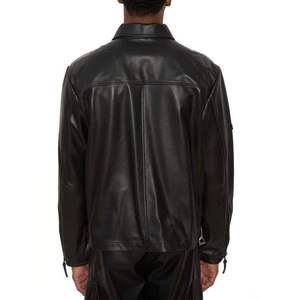 Custom Leather <b>Biker</b> <b>Jacket</b> for Men Genuine Leather Motorcycle Riding <b>Jacket</b> Vintage Style Wholesale Manufacturer - Product Image 4