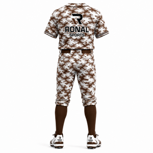 Uniforme de Béisbol de Último Diseño y Nuevo Estilo, Uniforme de Béisbol de Color Sólido de Primera Calidad para Venta en Línea, Talla Grande para Adultos - Product Image 2