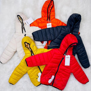 Vestes d'hiver classiques en coton pour enfants, couleurs unies, styles assortis, stock, garçons, filles, fermeture éclair, vestes matelassées - Product Image 2