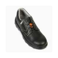 Chaussures de sécurité noires pour hommes à embout d'acier, anti-choc, anti-perforation, respirantes, en cuir, semelle extérieure en PU, pour l'exploitation minière, l'usine et l'atelier