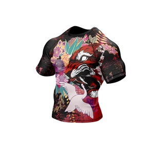 High Quality ODM OEM Customized Long Sleeve Rash Guard <b>Men</b> Spandex/Polyester UPF50 Printed <b>Compression</b> Quick Dry Anti-Bacterial - Product Image 1