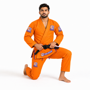 Kimono de Jiu-Jitsu Brésilien (BJJ) authentique MANGOES FASHION IBJJF, uniforme léger en coton prérétréci à tissage doré, veste et pantalon renforcés - Product Image 1